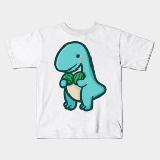 T-Rex with melons, Derpy Dino, Dinosaur Kids T-Shirt